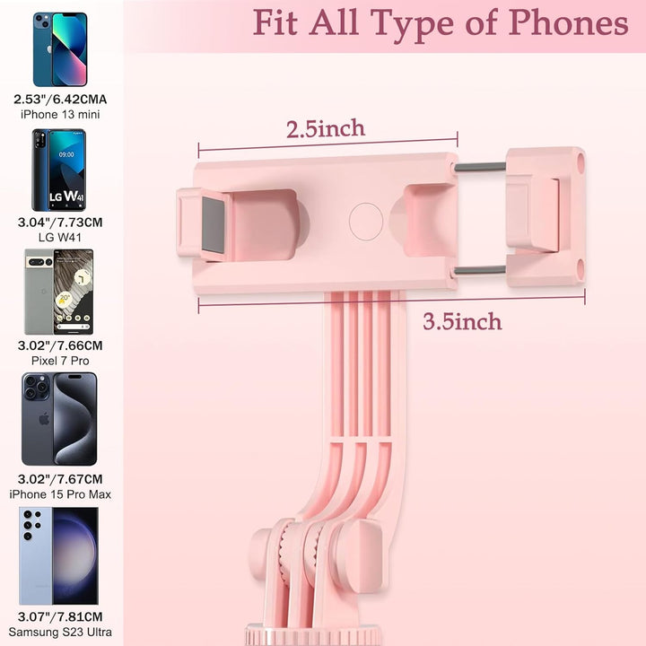 6-in-1 Selfie Stick Tripod with Fill Light & Bluetooth Remote Control