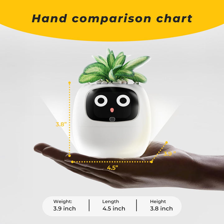 Smart pet Plant Robot Guidance on Plant Care with Emojis