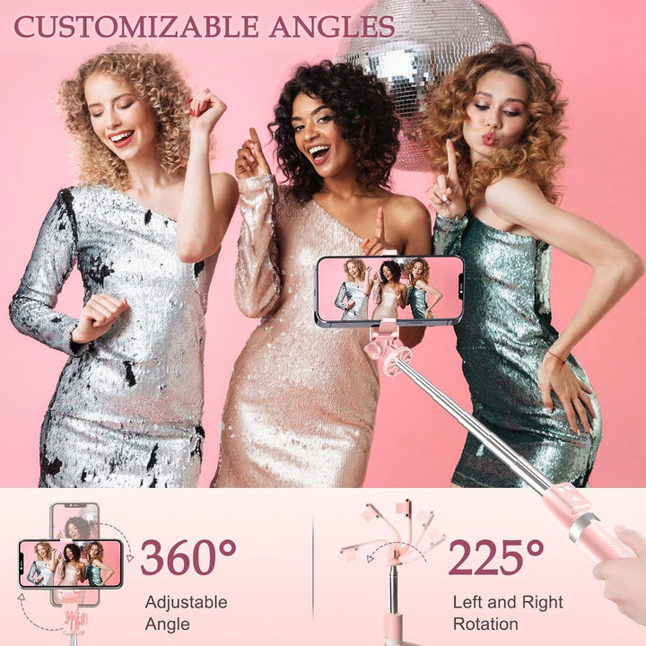 6-in-1 Selfie Stick Tripod with Fill Light & Bluetooth Remote Control