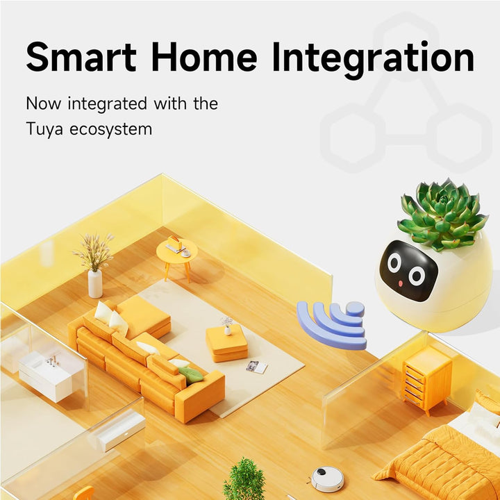 Smart pet Plant Robot Guidance on Plant Care with Emojis