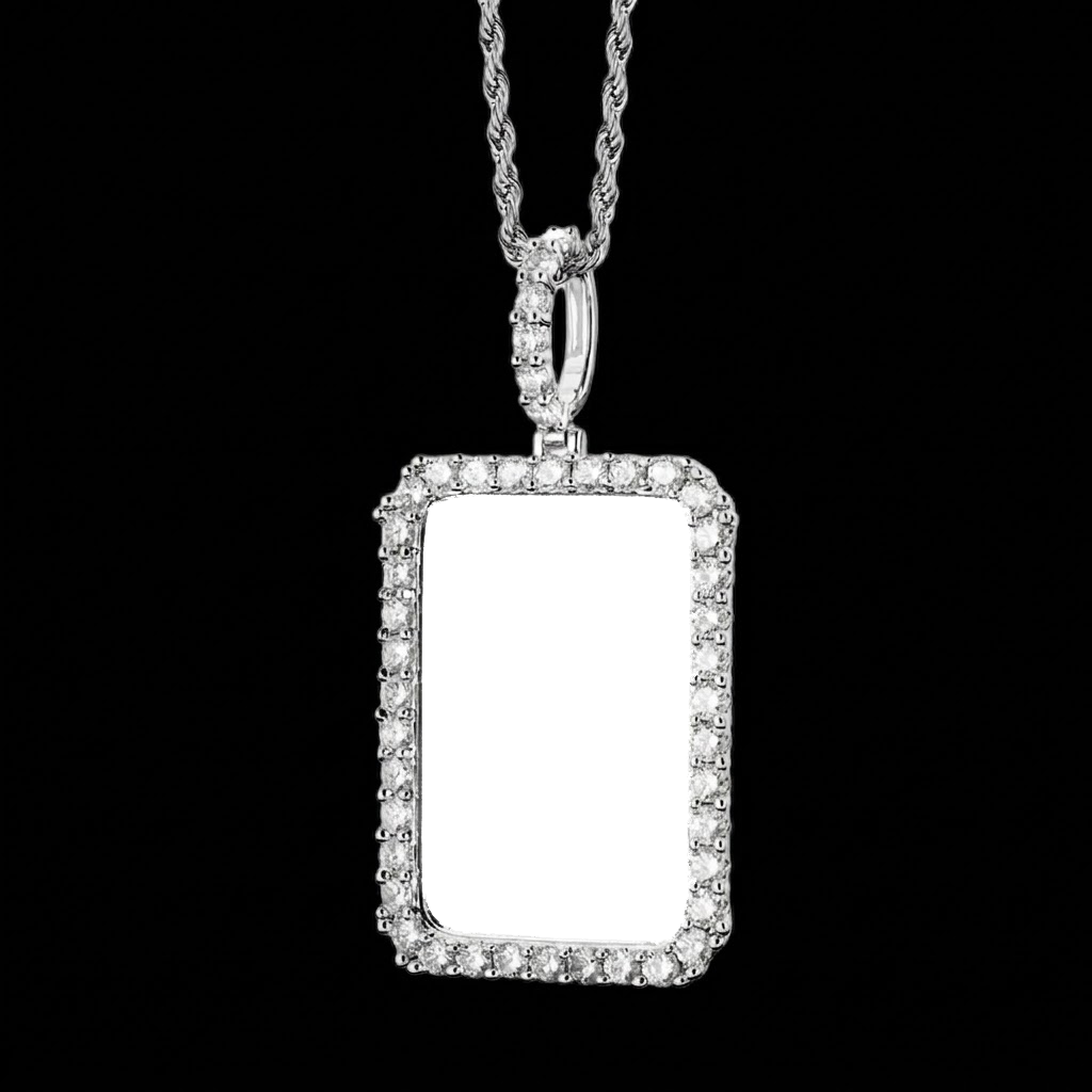 Zircon Diamond Custom Picture Frame Pendant
