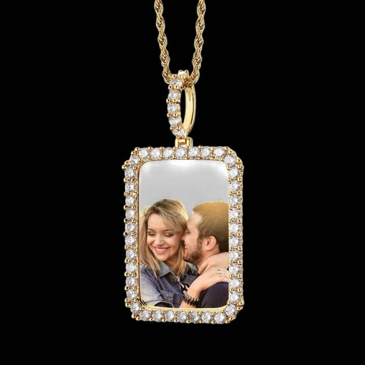 Zircon Diamond Custom Picture Frame Pendant