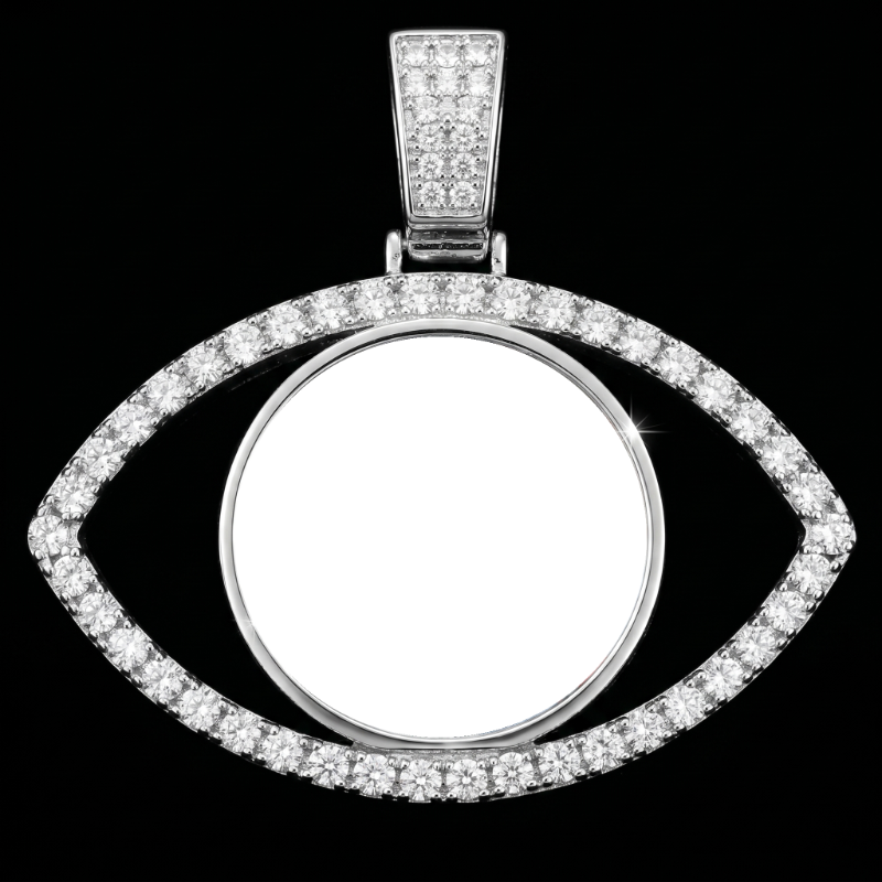 3D Evil Eye Photo Custom Commemorative Pendant - 40mm