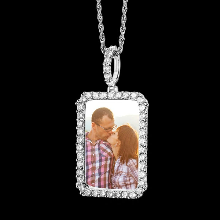 Zircon Diamond Custom Picture Frame Pendant