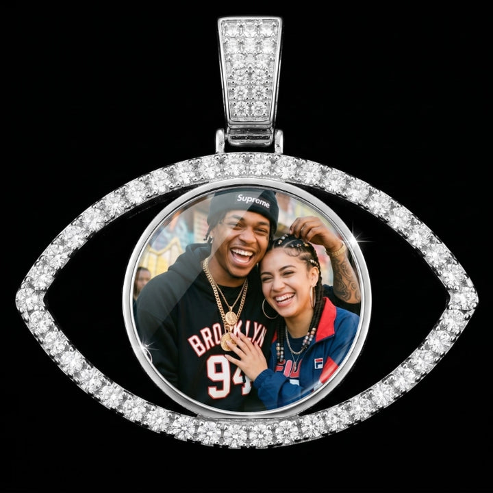 3D Evil Eye Photo Custom Commemorative Pendant - 40mm