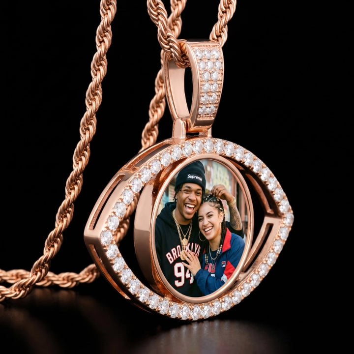 3D Evil Eye Photo Custom Commemorative Pendant - 40mm