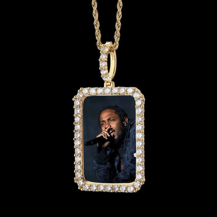 Zircon Diamond Custom Picture Frame Pendant