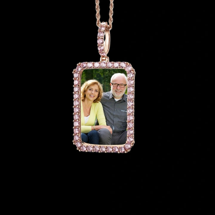 Zircon Diamond Custom Picture Frame Pendant