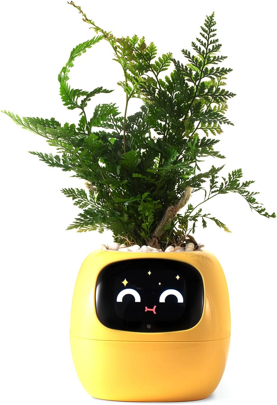 Smart pet Plant Robot Guidance on Plant Care with Emojis