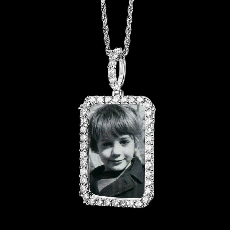 Zircon Diamond Custom Picture Frame Pendant