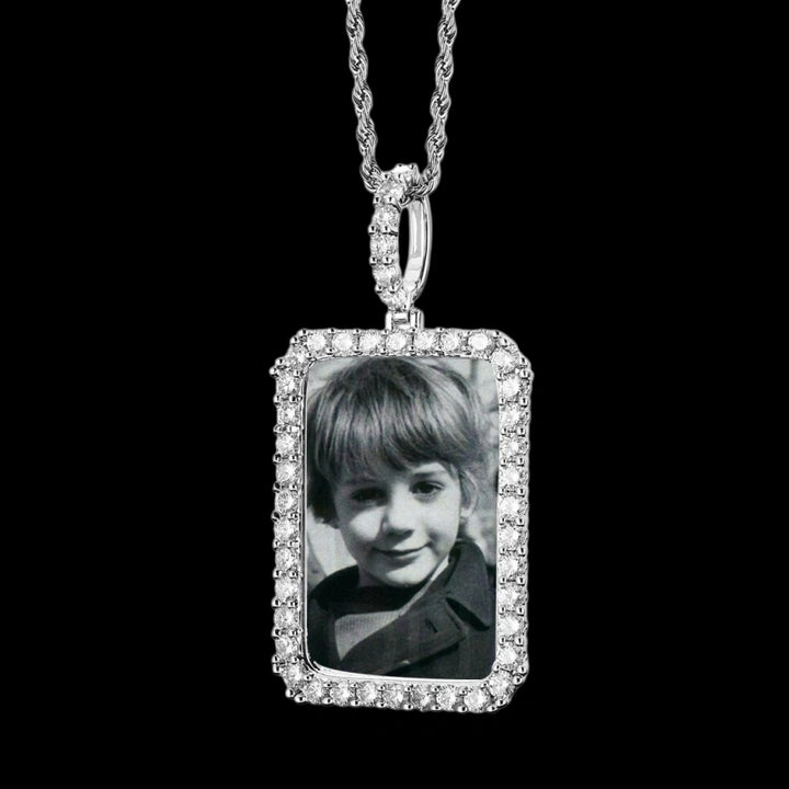 Zircon Diamond Custom Picture Frame Pendant