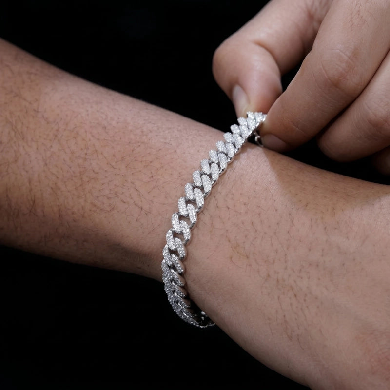 925S_VVS_Moissanite_8.5MM_Cuban_Bracelet