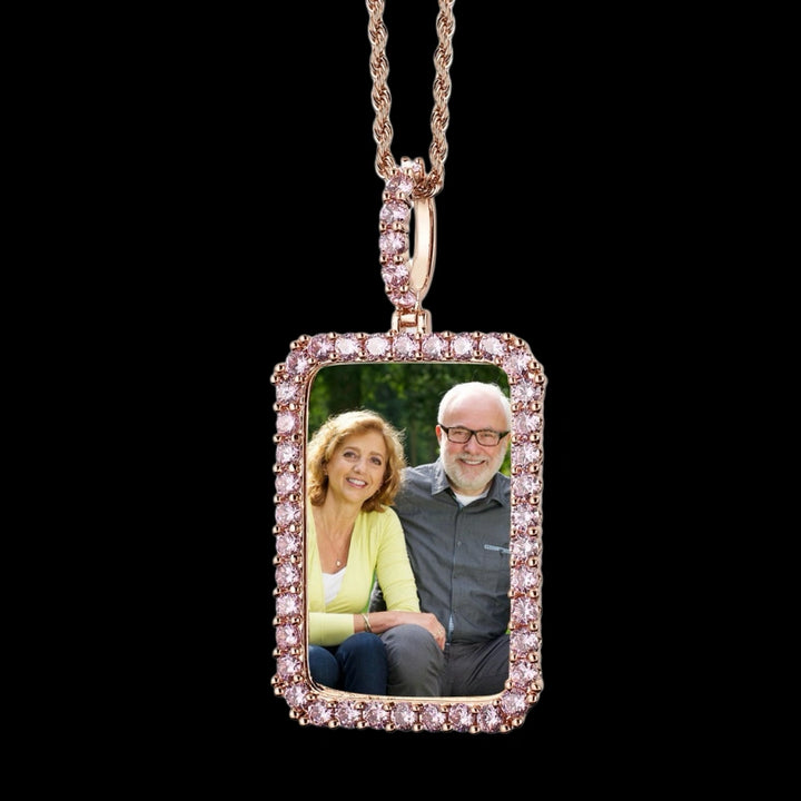Zircon Diamond Custom Picture Frame Pendant
