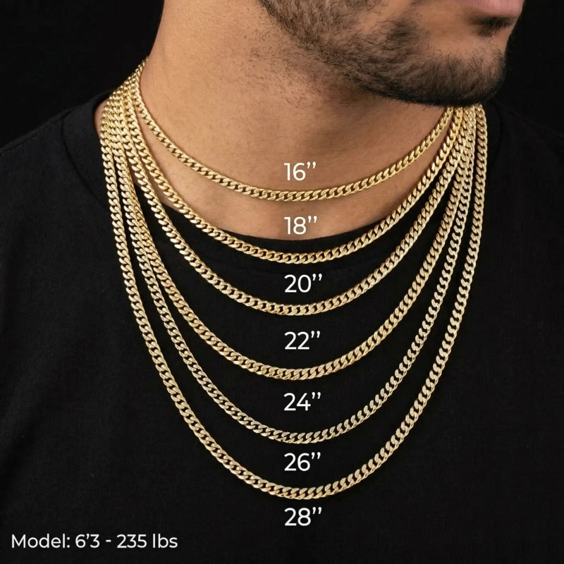 Cuban Link Chain in Yellow Gold - 5mm