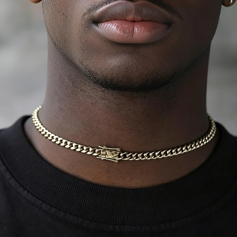 Cuban Link Chain in Yellow Gold - 5mm