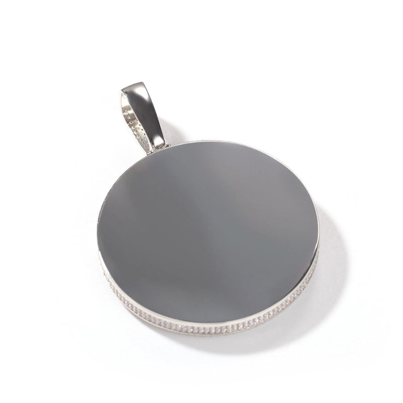 3D ZIRCON DIAMOND CIRCLE CUSTOM PICTURE PENDANT