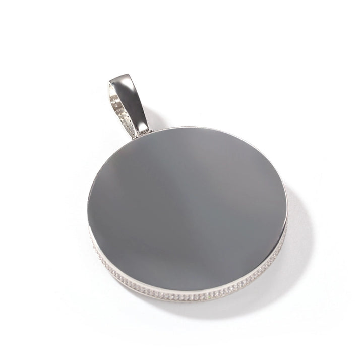 3D ZIRCON DIAMOND CIRCLE CUSTOM PICTURE PENDANT