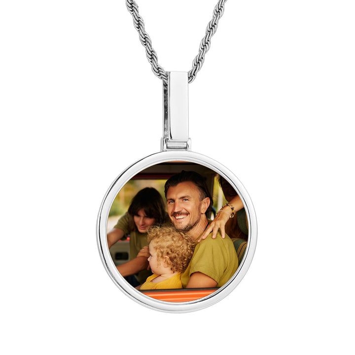 0730-Custom04 3D ZIRCON DIAMOND CUSTOM PICTURE PENDANT WITH ROPE CHAIN