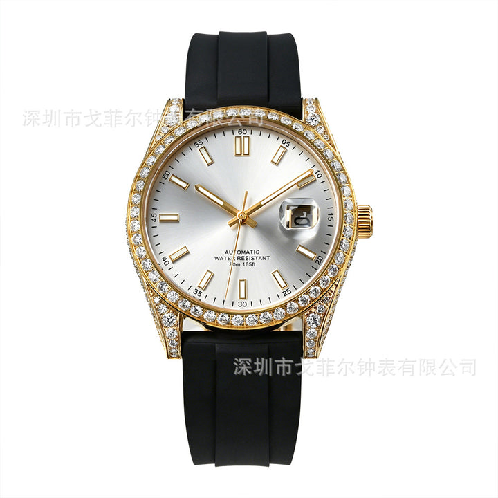 W004 41MM Full Moissanite Iced Out Automatic Watch