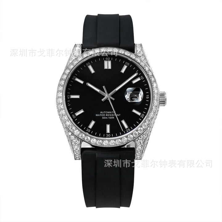 W004 41MM Full Moissanite Iced Out Automatic Watch
