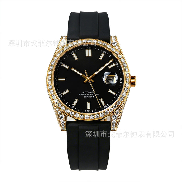W004 41MM Full Moissanite Iced Out Automatic Watch