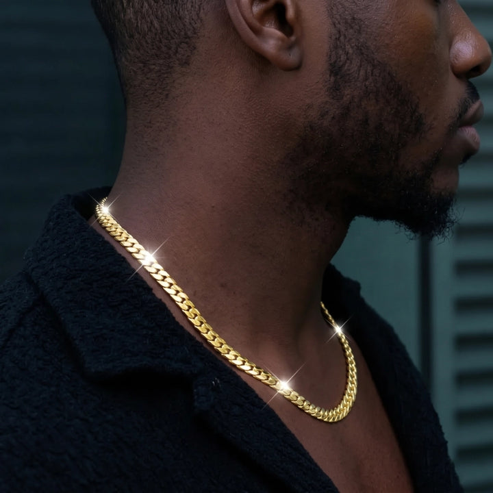 South Beach Cuban™ Chain in Yellow Gold- 8mm