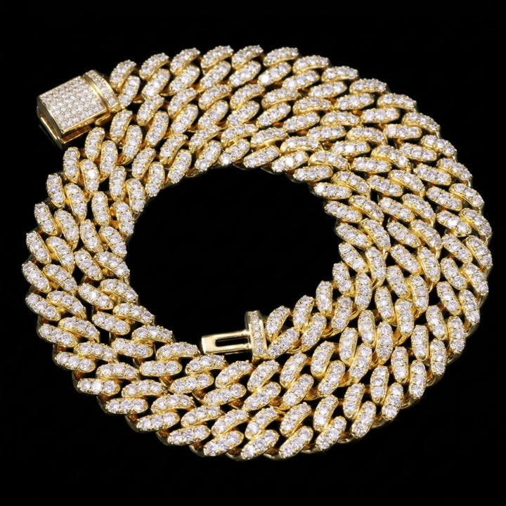 Diamond Prong Iced Cuban Link Chain - 8mm