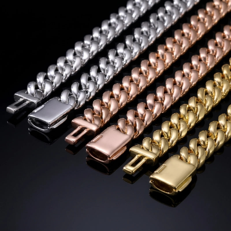 Diamond Prong Iced Cuban Link Chain - 8mm