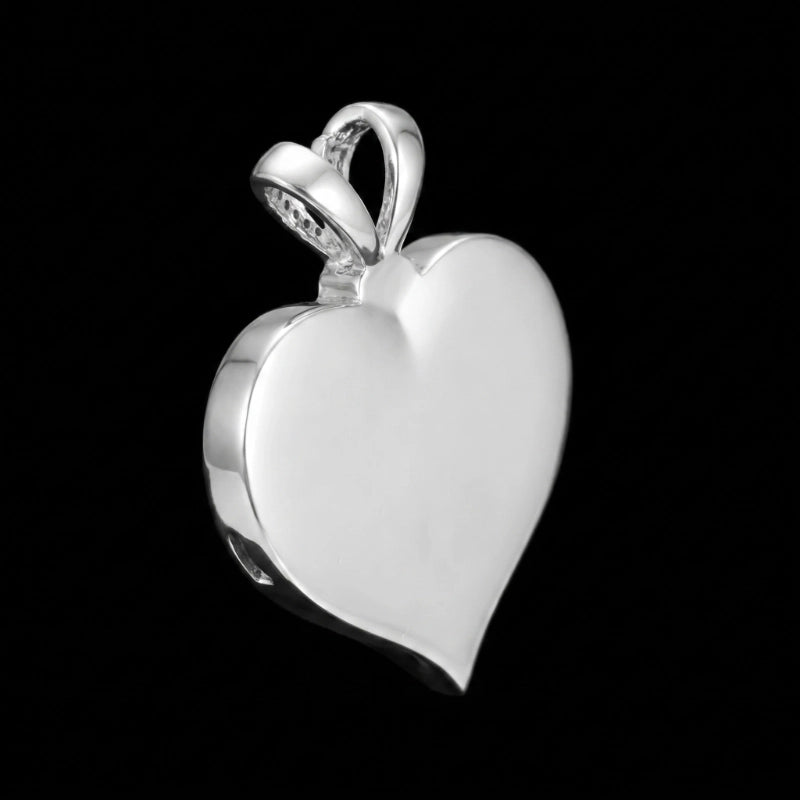 3D Ruby Heart Solid Memory Custom Photo Heart Pendant - 43mm