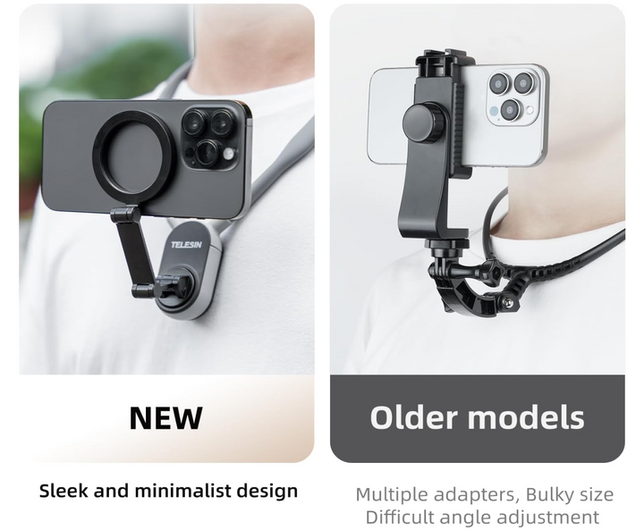 Magnetic Neck Cell Phone Holder Selfie Hand Free Neck Phone Mount Stand