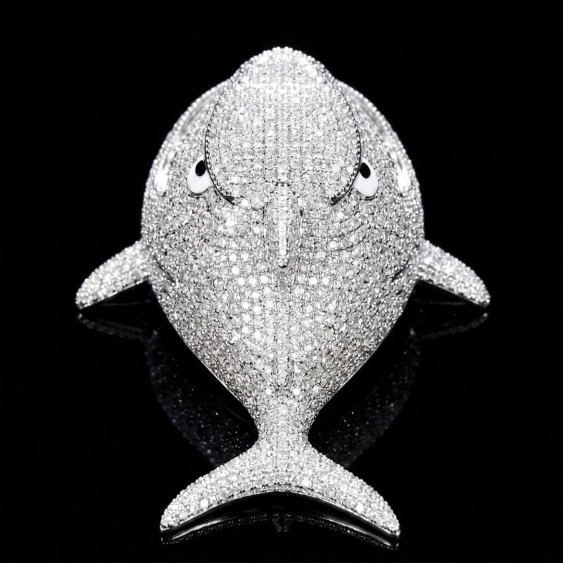 Small Version Of 6ix9ine’s Same Diamond-Encrusted Fat Shark Pendant