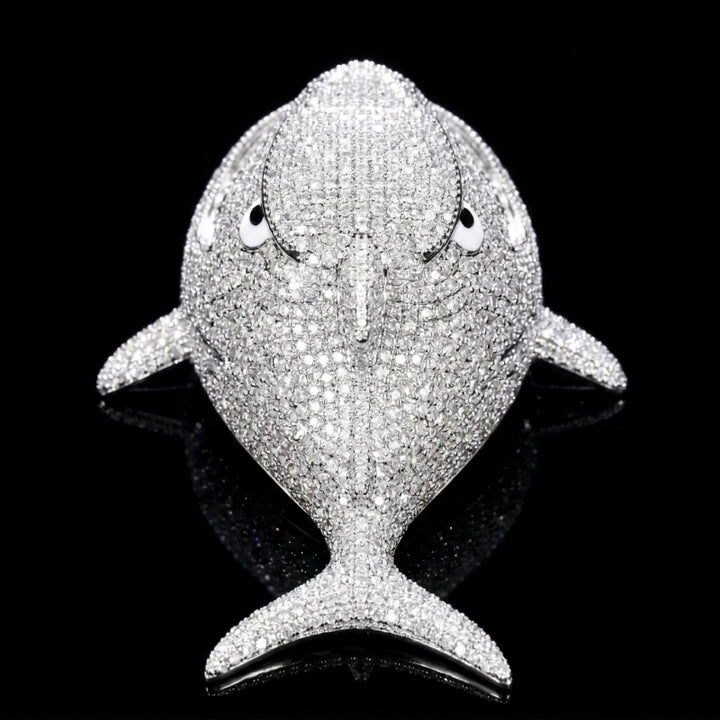 Small Version Of 6ix9ine’s Same Diamond-Encrusted Fat Shark Pendant