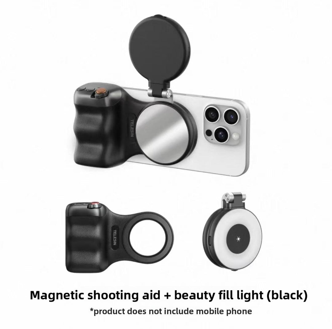 Magnetic suction handle wireless remote control with fill light & tripod