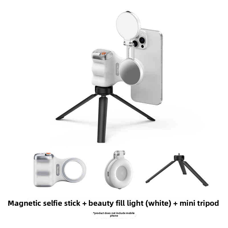 Magnetic suction handle wireless remote control with fill light & tripod
