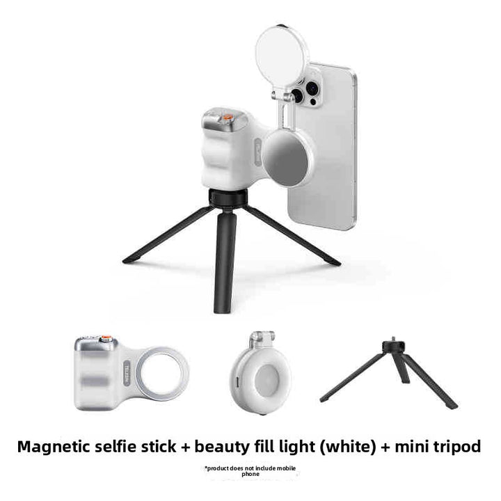 Magnetic suction handle wireless remote control with fill light & tripod